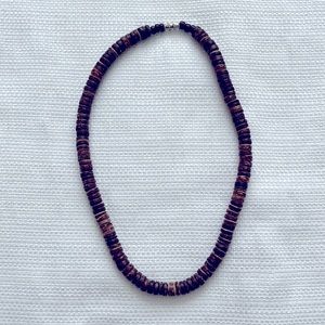 SILPADA STERLING & COCONUT PUKA BEADED NECKLACE